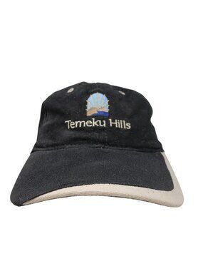 Temeku Hills Black Adj Baseball Cap Legendary Headwear Embroidered Logo Golf #D7